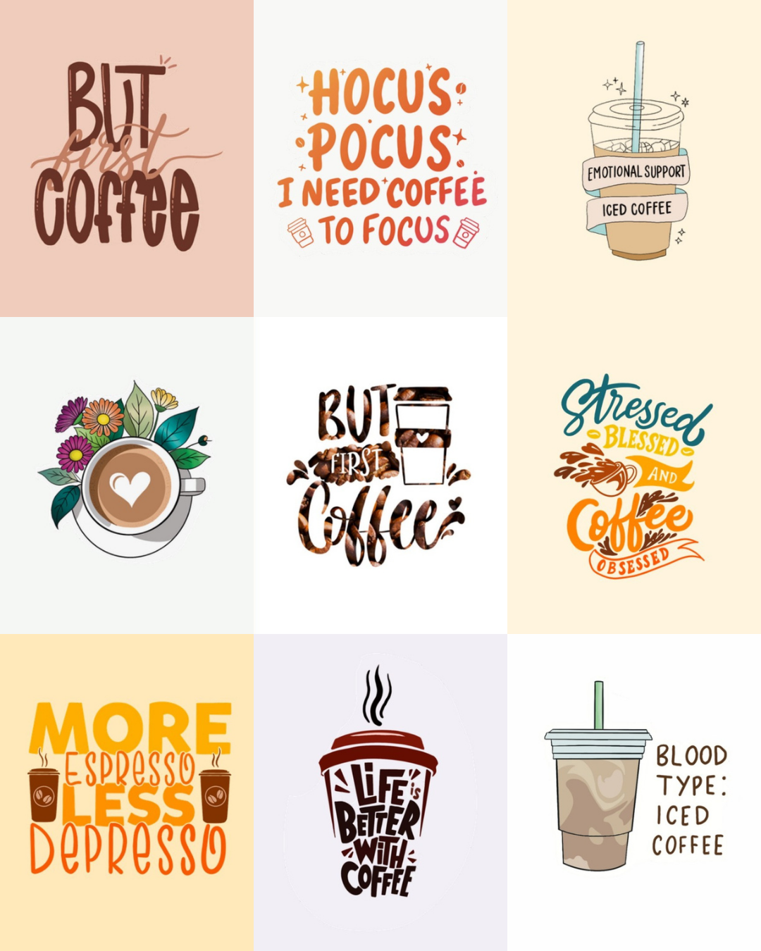 Coffee Lover Pack of Nine