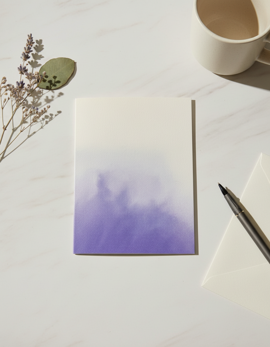 Dusty Mauve Wash Card
