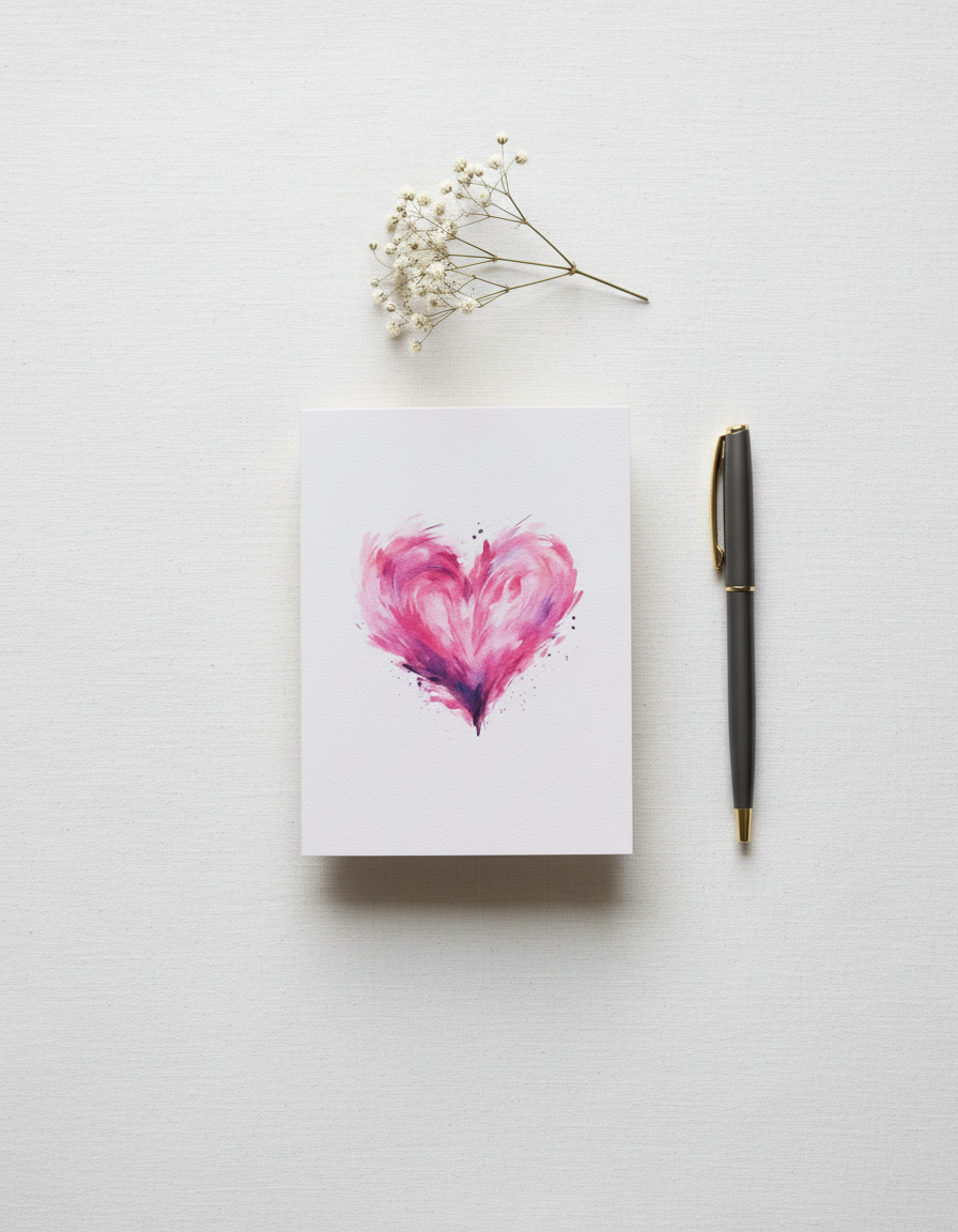 Paint Splash Heart Card