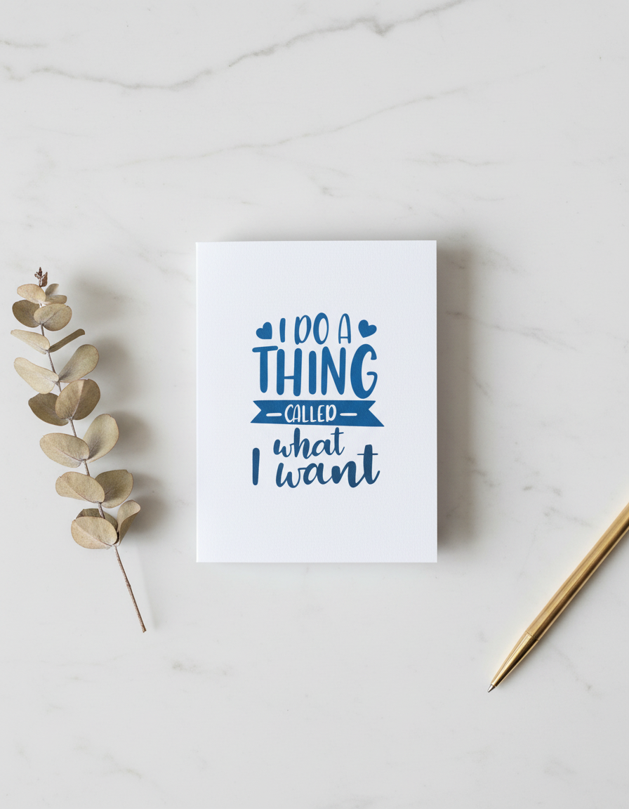 What I Want Card