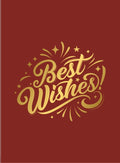 Golden Script Best Wishes Card