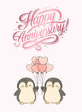 Penguin Pair Anniversary Card