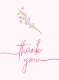 Blush Sprig Thank You Card