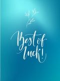 Teal Best of Luck Card